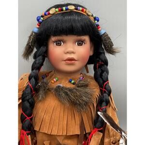 Native American Porcelin Doll Vintage Collectible Pochahontas